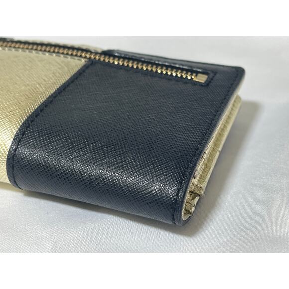 Kate Spade Black & Gold Skinny Slim Leather Women's Designer Wallet - Picture 6 of 11